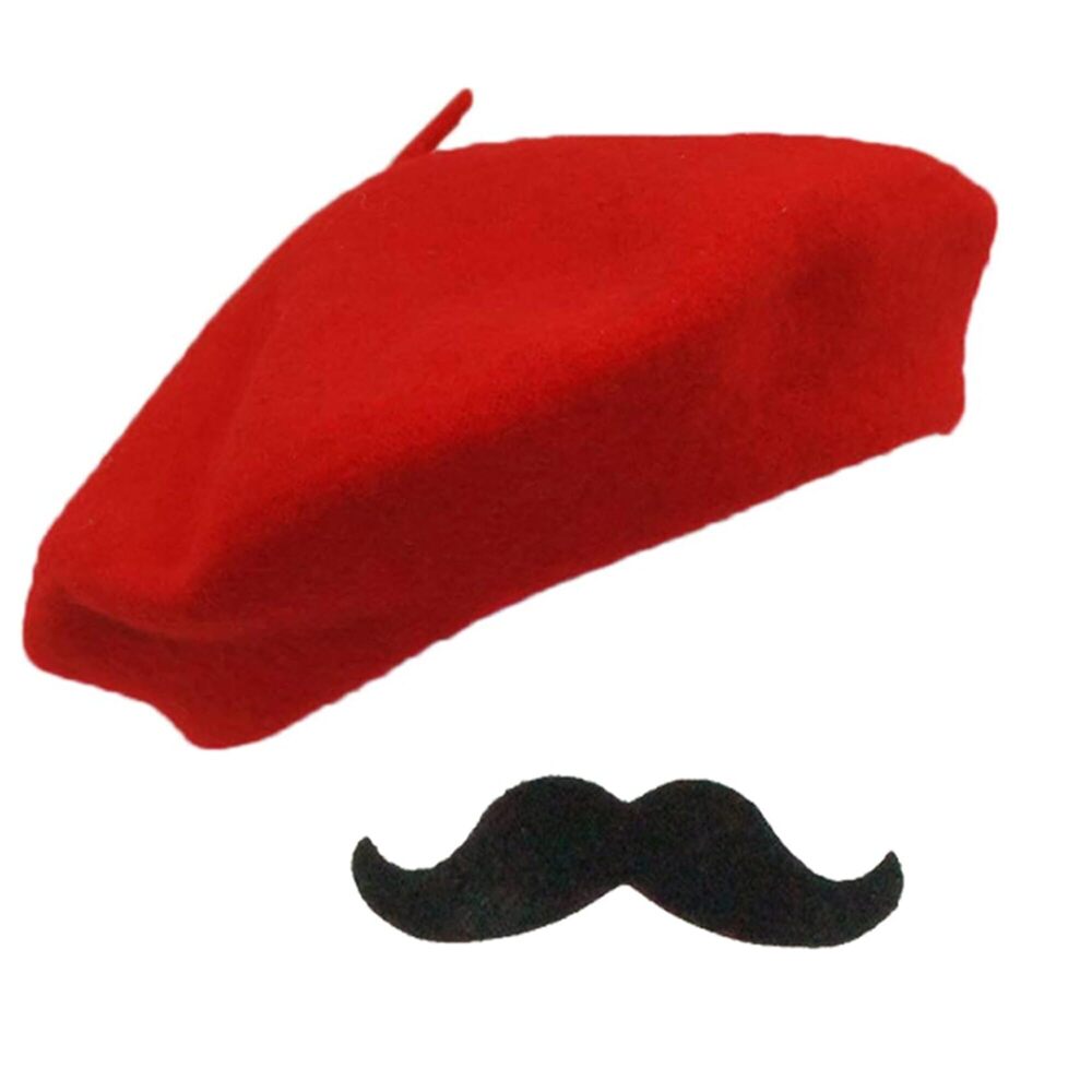 2564 French-beret For Women Men Halloween-mime-artist-costume With Fake